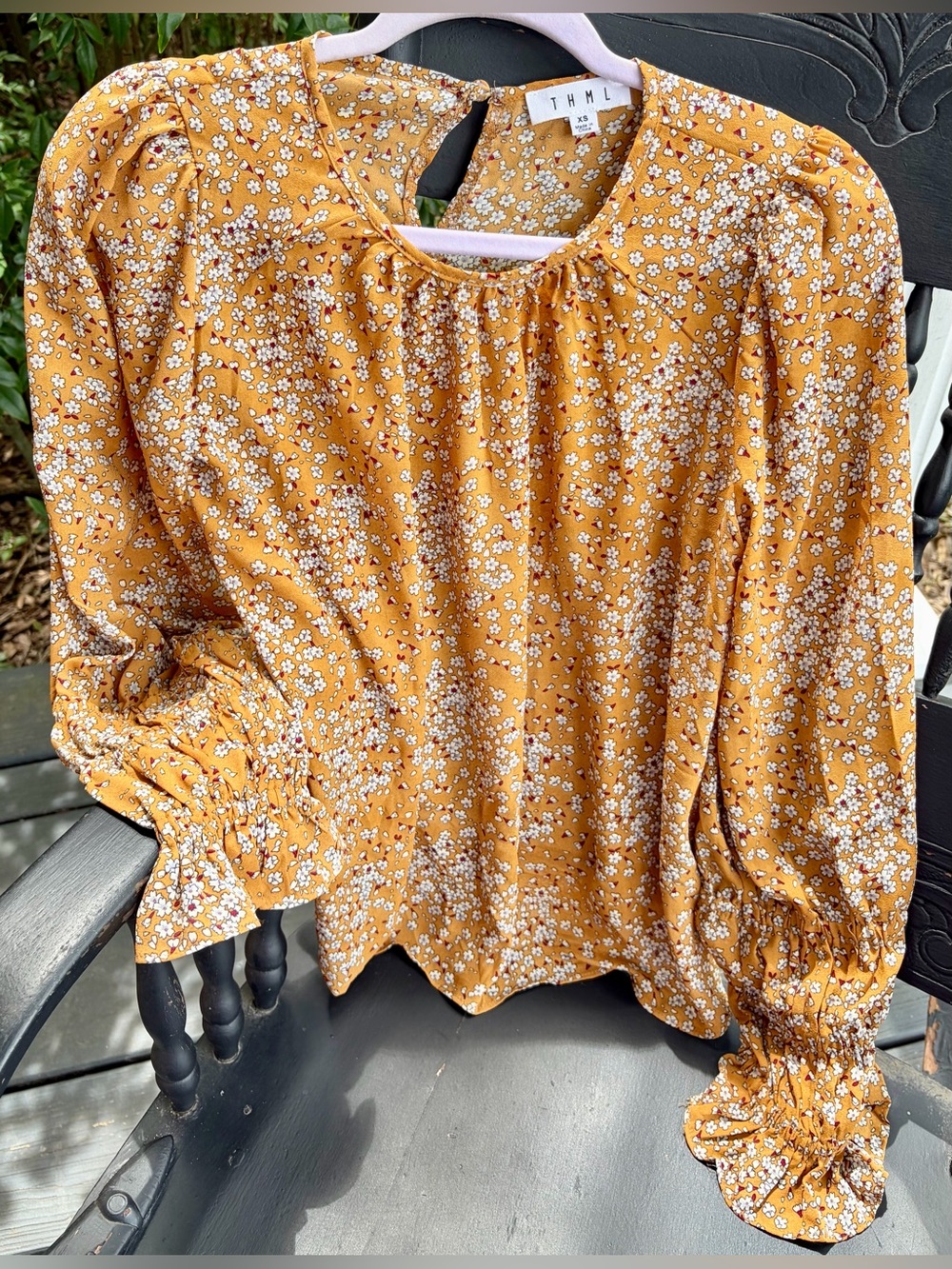 EUC! THML Women’s Fall Floral Long-Sleeve Blouse/Pristine Condition & Fall Ready